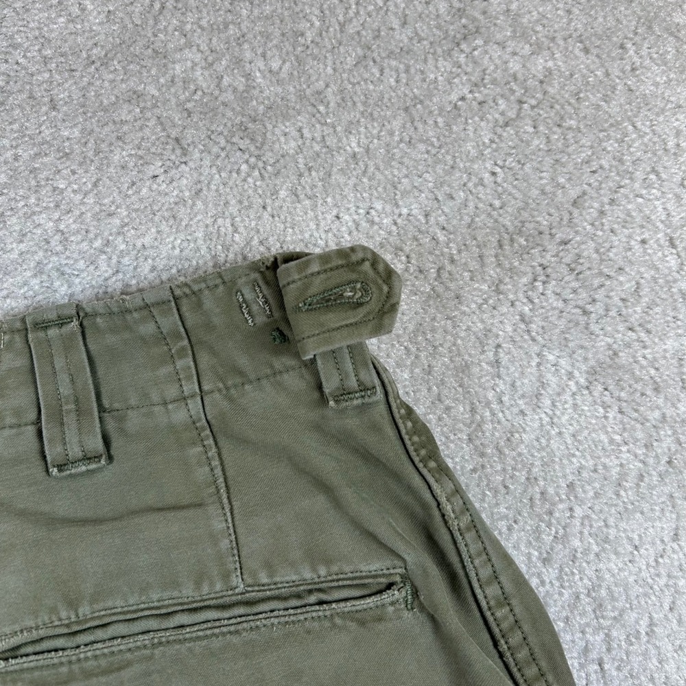 Vintage 40s WWII Military Field Sateen Trousers Mens 32 Olive Distressed M-1943 - Picture 10 of 16